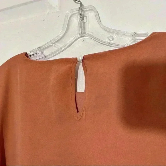 NWOT ZENANA Burnt Orange Peekaboo Sleeve Top | size XL - Picture 8 of 10